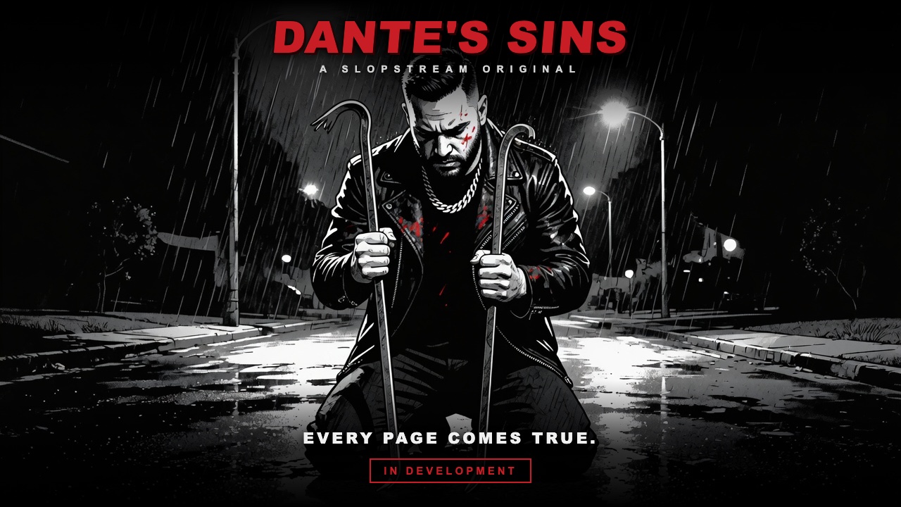Dante's Sins, A Slopstream Original, Sin City noir poster
